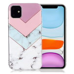 Marmormotiv iPhone 11 skal - Trefärgad Marmor