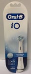 ORAL-B iO Ultimate Clean Replacement Brush Heads x 4 WHITE Sealed 100% GENUINE