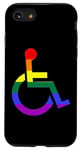 Coque pour iPhone SE (2020) / 7 / 8 Symbole de fauteuil roulant arc-en-ciel