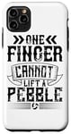 Coque pour iPhone 11 Pro Max One Finger Cannot Lift A Pebble - Amoureux de volleyball