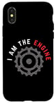 Coque pour iPhone X/XS Grunge Vélo de montagne I Am The Engine pour VTT Trail Riding