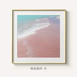 Ami0707 Seascape Sky Sea landscape Clouds Canvas Painting Poster Print HD Modern Wall Art Pictures For Living Room home deco 50x50cm(Noframe) PinkD