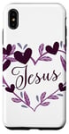 Coque pour iPhone XS Max I Love Jesus : la foi chrétienne pour femme, couleur florale élégante