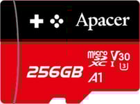 Apacer Gaming Card V30 A1, 256Gb, Micro Sdxc, Ap256gmcsx10u7-Ragc, Uhs-I U3 (Class 10), Z Adapterm