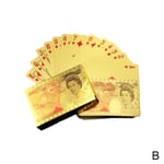 Gold Black Foil Poker Plastic Playing Cards Waterproof B Gbp