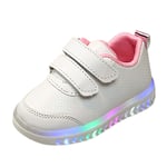 Haepe Infant Sneakers Toddler Baby Girls Boys Light LED Luminous Sport Running Shoes Sneakers Anti-Slip Toddler Kids Skate School Shoes,Children Sport Running Casual Shoes Pink