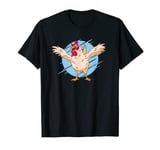 Crazy Chicken Cartoon Mad Bird T-Shirt