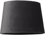 Sammet Lampskärm Oval 25cm Mörkgrå