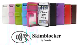 Skimblocker Plånboksfodral iPhone SE (2nd Generation) (Brun G663)