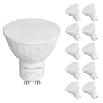 DEWENWILS LED GU10 Dimmable Bulbs, 5W(50W Halogen Replacement), 6000K Cool White, 120° Wide Beam, 350LM Recessed Lighting Bulbs, CRI 80+, 10 Pack, CE and ROHS Listed [Energy Class A+]