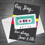 PERSONALISED Our Song Anniversary Valentines Card For Boyfriend Girlfriend
