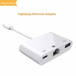 Lightning 8pin / 3-i-1- OTG USB LAN port - adapter
