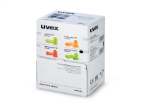 Uvex 2112095, Återanvändbara öronproppar, I öra, Blandade färger, 24 dB, 100 styck