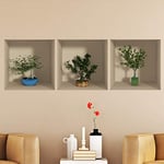 Stickers adhésifs 3D | Sticker Mural Autocollant Arbuste - Stickers muraux Chambre Adulte - Stickers muraux 3D - Decoration Murale Salon - Autocollants muraux Trompe l'oeil Arbuste| 30x90cm