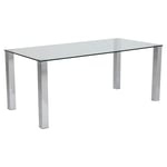 Bella Vista Collection - Kante Matbord 75x180x90 cm Krom/Glas