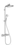 Hansgrohe Crometta S Shower System 240 2 Sprays With Thermostat, Chrome, 26781000