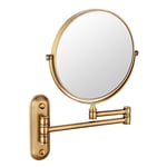 HGXC Vanity Makeup Mirrors 3X Magnifying Double Sided Bathroom Shaving Cosmetic Mirror Double Folding Arms Adjustable Wall Mirrors