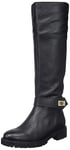 Geox Women's D Hoara Knee high Boot, Black, 6 UK