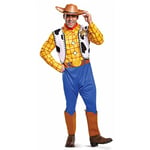 DISGUISE 13579D Costume Toy Story Woody pour homme, motif dessin animé, jaune/noir/blanc/marron, taille XL
