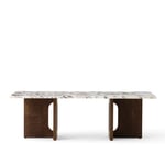 Audo Copenhagen - Androgyne Lounge Table, Dark Stained Oak / Calacatta Viola - Brun,Träfärgad,Vit - Soffbord - Trä/Sten/Plast