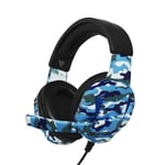 Vybe Camo Gaming Headset Marine Blue Wired Xbox, Playstation, PC Headphones