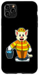 iPhone 11 Pro Max Cat Firefighter Bucket of Water Fire department Case