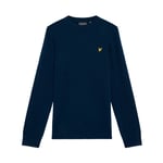 L&S Tröja Lambswool Blend Crew: Bright Navy (X929) Small