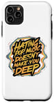 Coque pour iPhone 11 Pro Max Détester la musique pop ne fait pas de vous un mème emblématique de Deep Y2K