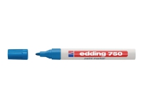 edding 750 gloss paint - Markering - permanent - för glas, metall, plast - ljusblå - pigmentbläck - 2-4 mm