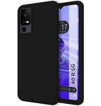 Tumundosmartphone Silicone Liquid Ultra Soft Case for TCL 40 SE Colour Black