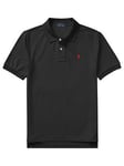 Ralph Lauren Boys Classic Short Sleeve Polo - Black, Black, Size 5 Years