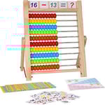 Bestdon Slide Rule Calculator Ram för Barn Grundskole Räknebräda för Räkning och Aritmetik 100 Flerfärgade Pärlor med Räknestavar Nummer Alfabet