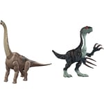 Jurassic World Dominion Dinosaur Toy, Brachiosaurus Action Figure 32 Inches Long with Posable Joints, Gift for Kids and Collector, HFK04 & Dominion Sound Slashin Therizinosaurus Dinosaur Toy