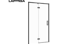 Cersanit S932-130 Gångjärnsdörr Till Duschvägg Larga Svart 120X195 Vänster Glas // Knc.Drz-Larga-120X195-Tr-L-Cz