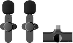Moobio K5 Trådløs Lavalier-mikrofon med USB-C x2