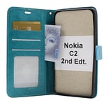 Crazy Horse Wallet Nokia C2 2nd Edition (Turkos)