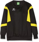 Erima 1076 Classic Team Sweat-Shirt Mixte Enfant, Noir/Jaune, FR : XXS-XS (Taille Fabricant : 140 cm)