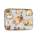 Laptop Case,10-17 Inch Laptop Sleeve Carrying Case Polyester Sleeve for Acer/Asus/Dell/Lenovo/MacBook Pro/HP/Samsung/Sony/Toshiba,Cute Cartoon Pug Pupies 17 inch
