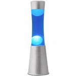 iTotal - Lava Lamp 40 cm Silver Base, Blue Liquid and White Wax (XL1791)