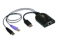ATEN KA7169 DisplayPort USB Virtual Media KVM Adapter Cable with Smart Card Reader (CPU Module) - Rallonge écran-clavier-souris/audio - USB
