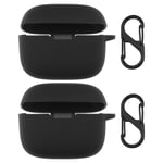 2x Earbuds Case Silicone Protective Charging Case Black for JBL 230 NC TWS