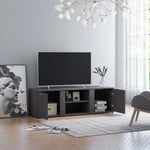 vidaXL TV-bänk grå 120x34x37 cm spånskiva