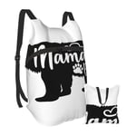 KANSS Mama Bear Hiking Bapack Men and Women Waterproof Portable Folding Bapack Travel Sports Shopping Ultra Light Leisure Bag