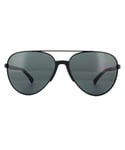 Emporio Armani Mens Sunglasses 2059 320387 Matt Black Grey Metal - One Size