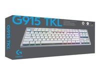 Logitech Gaming G915 TKL - Clavier - backlit - USB, Bluetooth, LIGHTSPEED - QWERTZ - Allemand - commutateur : GL Tactile - blanc