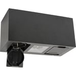 Case Vegglampe med stikkontakt, 4W 3000K Sort