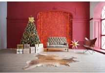 HD 7x5ft Christmas Backdrop Christmas Tree in Room Sofa Animal Fur Arch French Window Background Merry Christmas Eve Portrait Product Banner Poster Photography Photo