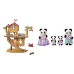 Sylvanian Families 5494 Adventure Tree House Playset, Multi Color, 320 x 215 x 430 millimeters & Pookie Panda Family
