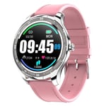 CKBAOL Smart Watch,1.3" Fitness Trackers Touch Screen Smartwatch Pedometer Step Counter Sleep Monitor Stopwatch For Men Women For Iphone Android Android Apple,Pink Leather Strap