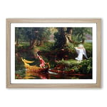 Big Box Art Thomas Cole The Voyage of Life Youth Framed Wall Art Picture Print Ready to Hang, Oak A2 (62 x 45 cm)